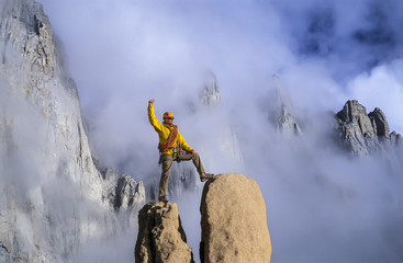 Climber on the edge.