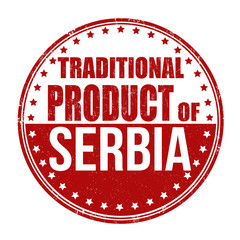 Traditional product of Serbia stamp
