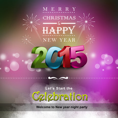 Happy New Year 2015 celebration concept