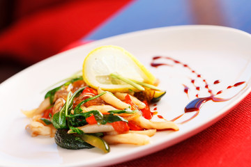 salad with calamari