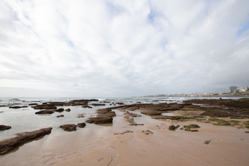 Atlantic coast at low tide near Cascais