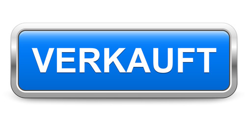 VERKAUFT – blau metallisch Schild Knopf