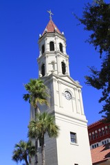 Fototapeta na wymiar St. Augustine Cathedral Tower