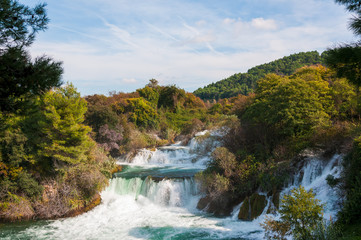Fototapeta na wymiar National park Krka, waterfalls, Croatia