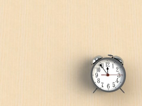 Alarm clock 3d isolated on white backgkround