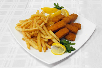 Fried fish sticks