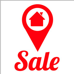 for rent illustration over white color background