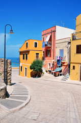 	the old town of termoli, molise, italy
