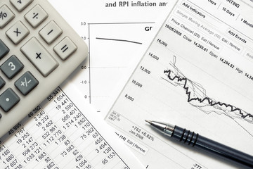 Financial accounting stock market graphs analysis
