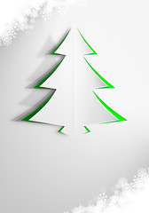 Zielona kartka świąteczna