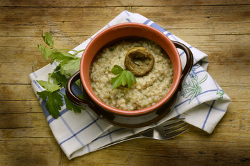 Risotto med kronärtskockor und Artischocke Expo Milano 2015