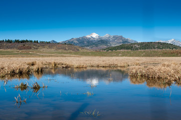 mountain reflect at the swamp 