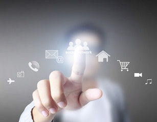 social network structure in  hand