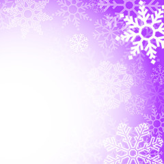 Abstract purple christmas snowflakes background