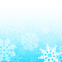 Abstract blue christmas snowflakes background