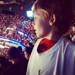 boy enjoying basketball game