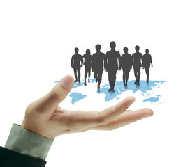 social network structure in  hand