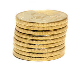 Coins isolated on white Background