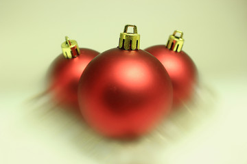 Red Christmas Bulbs Blur