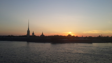 Sunset at Peter and Paul Fortress