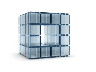 glass cubes