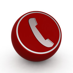 phone circular icon on white background
