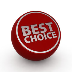 Best choice circular icon on white background