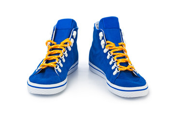 Blue sneakers