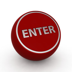 enter circular icon on white background