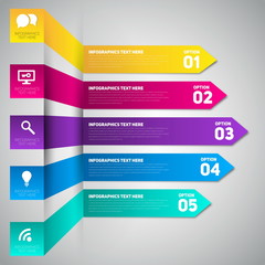 Colorful banners template for step presentation, can be used for