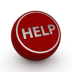 help circular icon on white background