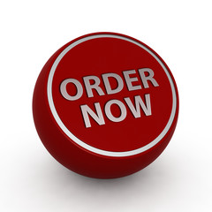 Order now circular icon on white background