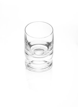 glass of vodka with reflection