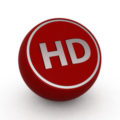 HD circular icon on white background