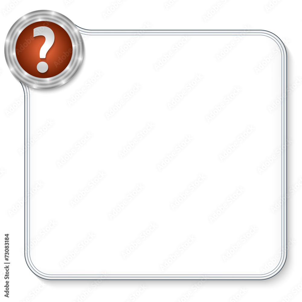 Poster vector frame for any text with question mark