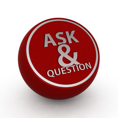 Q&A  circular icon on white background