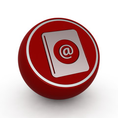 Email circular icon on white background