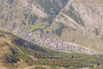 Zermatt, Bergdorf, Panorama, Ausblick, Alpen, Sommer, Schweiz