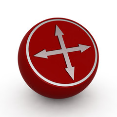 Obraz premium Arrow circular icon on white background