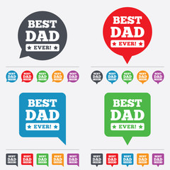 Best father ever sign icon. Award symbol.