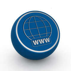 www circular icon on white background