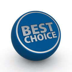 Best choice circular icon on white background