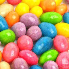 Multycolored sweet bright dragee background