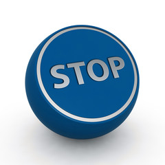 stop circular icon on white background