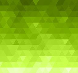 Abstract green color retro background with  triangle