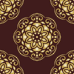 Damask Seamless  Pattern. Orient Background