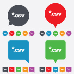 File document icon. Download CSV button.