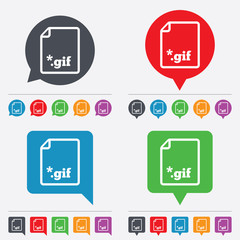 File GIF sign icon. Download image file.