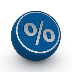 Percent circular icon on white background