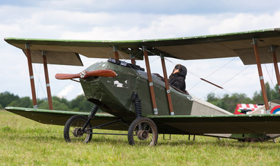 old biplane